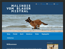 Tablet Screenshot of malinois-mistral.ch